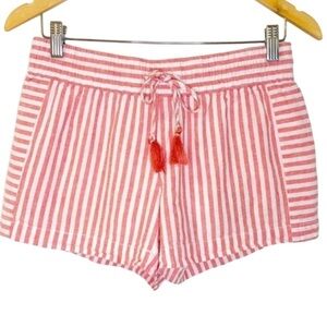 Vineyard Vines Jetty Red Stripe Shorts Tassel Tie